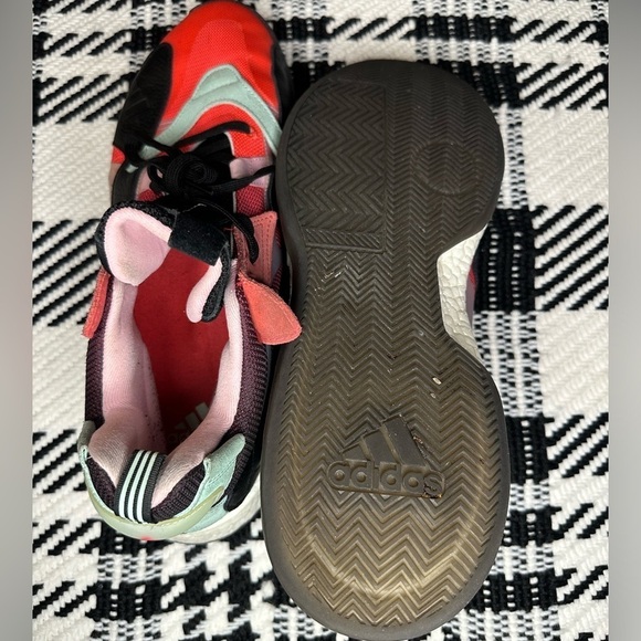 Rare Adidas ZONEBOOST Kaizam Multicolor Lace Up Basketball Shoes | Size 15 Men’s - Picture 8 of 9